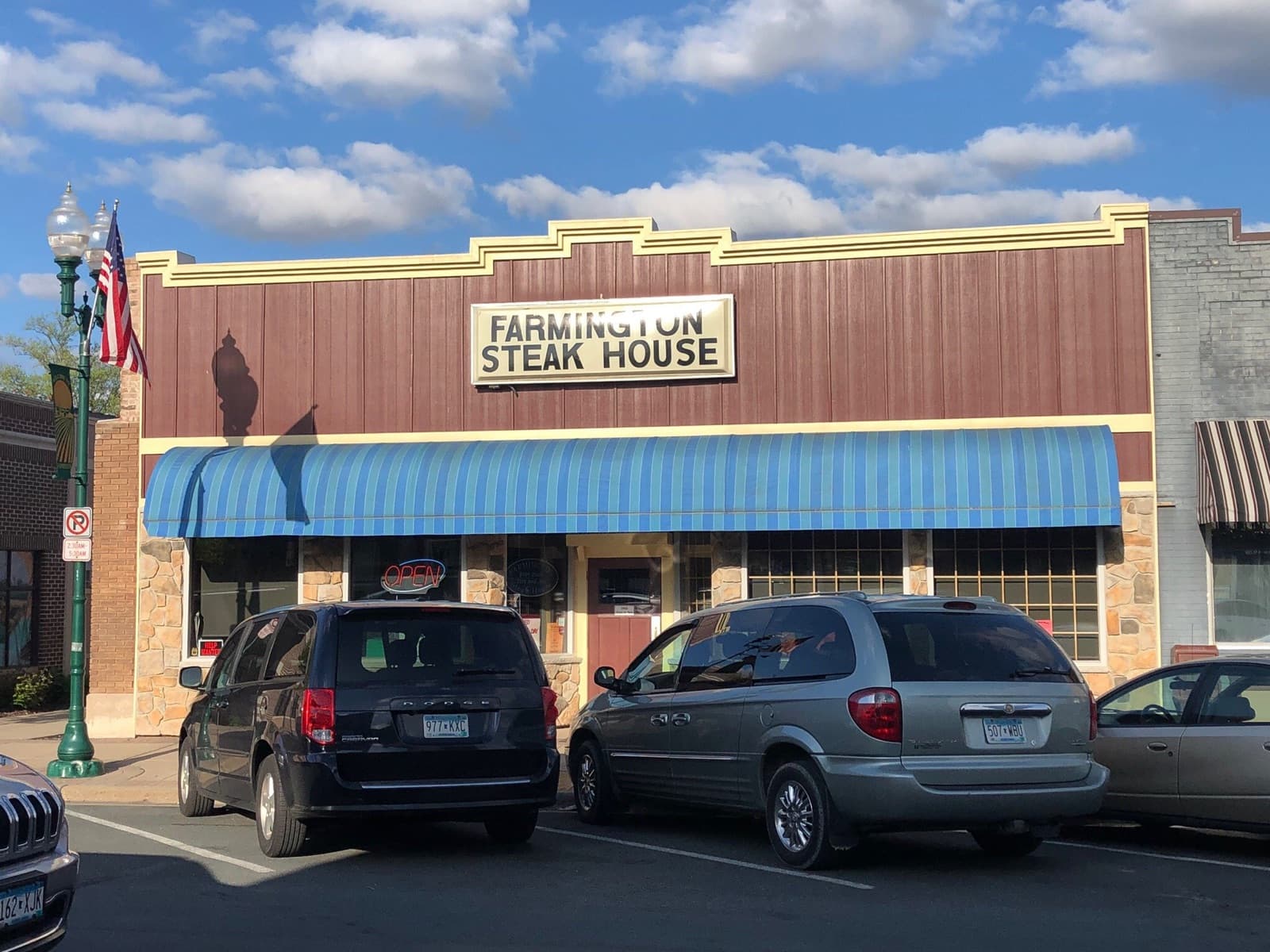 The Farmington Steak House storefront on 3rd Street