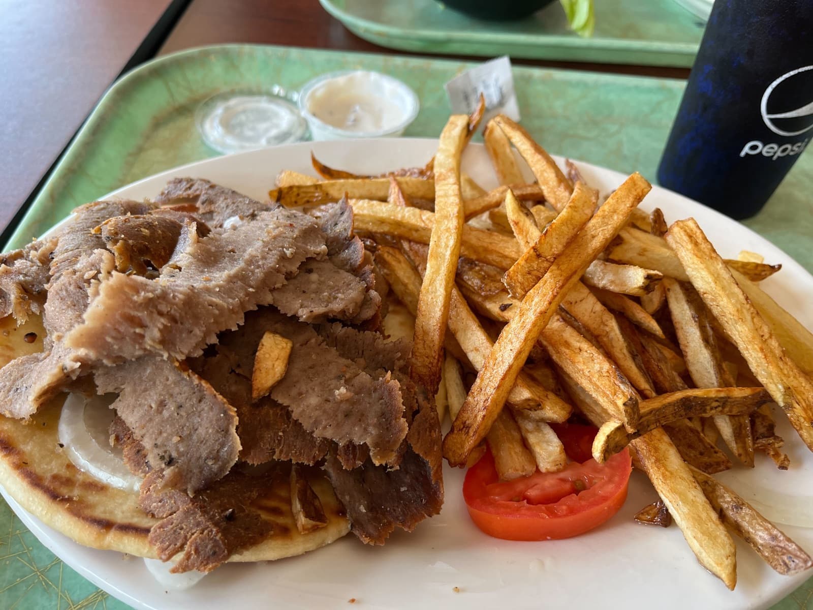 Gyros meal with hand-cut fries